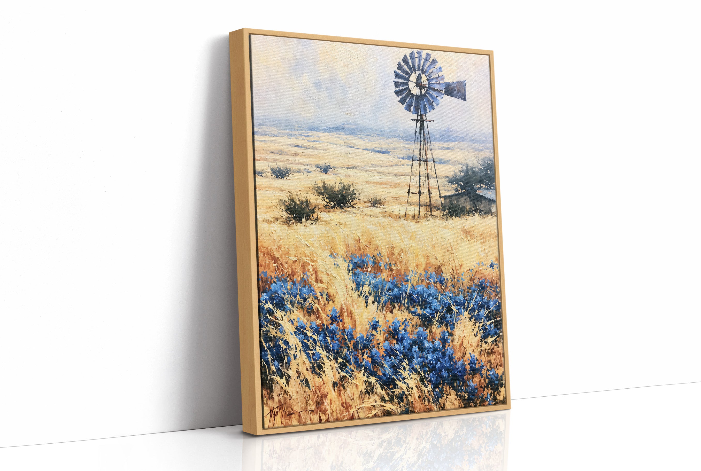 Windmill Above the Bluebonnets