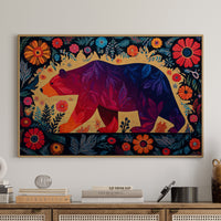 Twilight Bear Among Summer Blooms