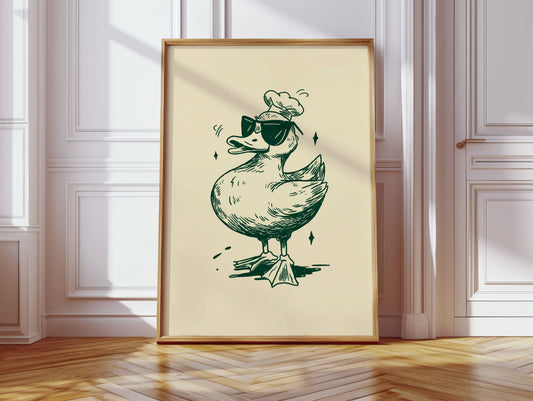 The Chef Duck Struts Proudly