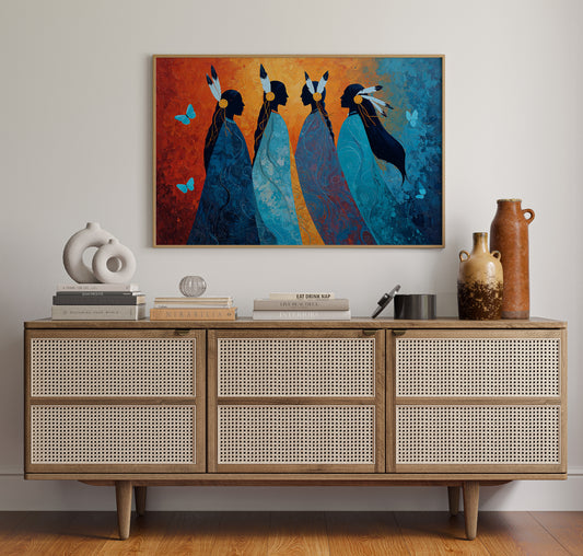 Blue Spirits Dance With Butterflies