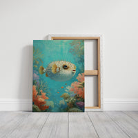 Pufferfish Dances Through Coral Symphony