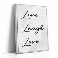Live Laugh Love Minimalist Script Quote Print