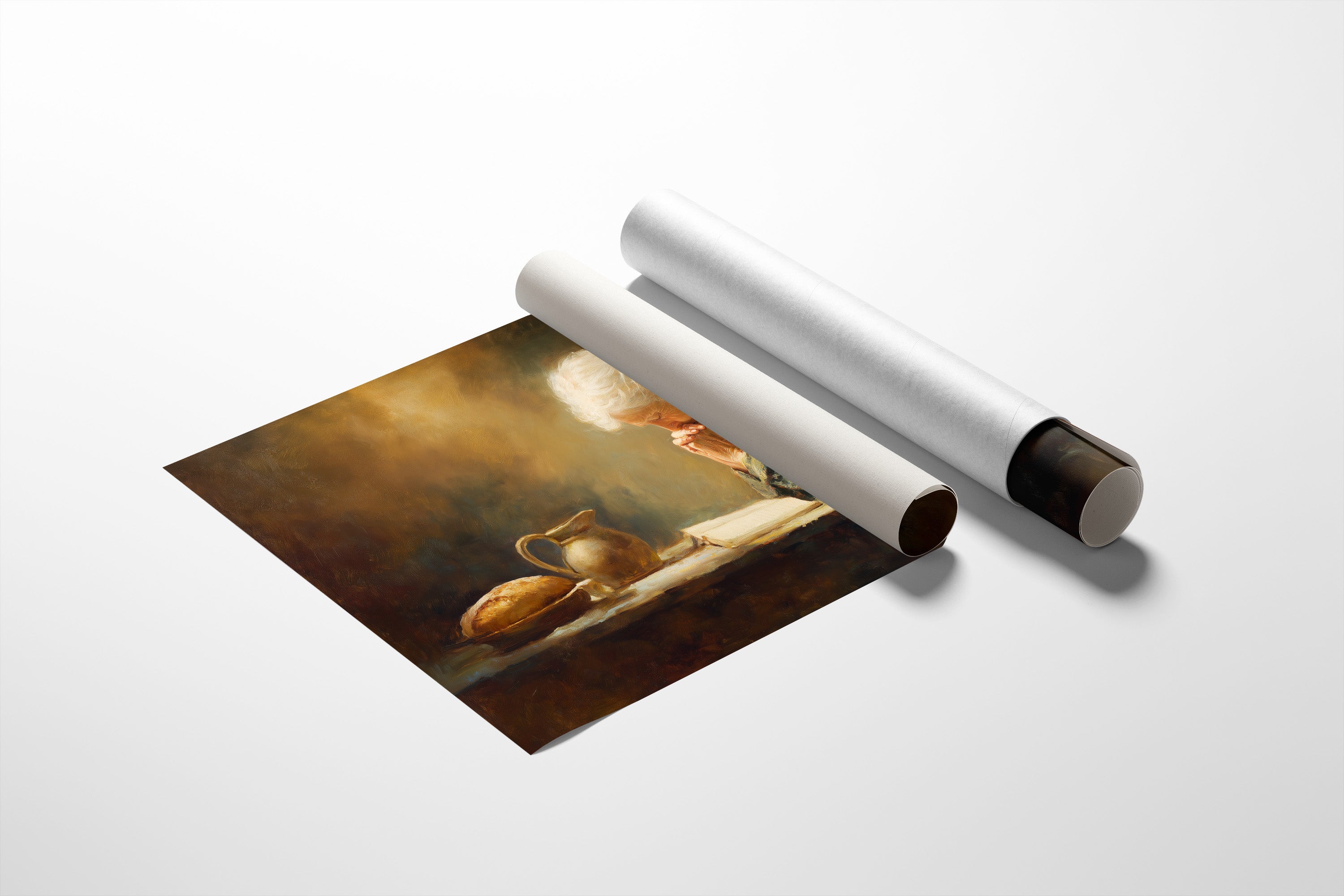 Prayer Illuminated By Golden Hours