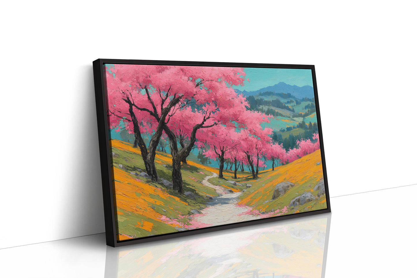 Cherry Blossoms Paint Mountain Valleys