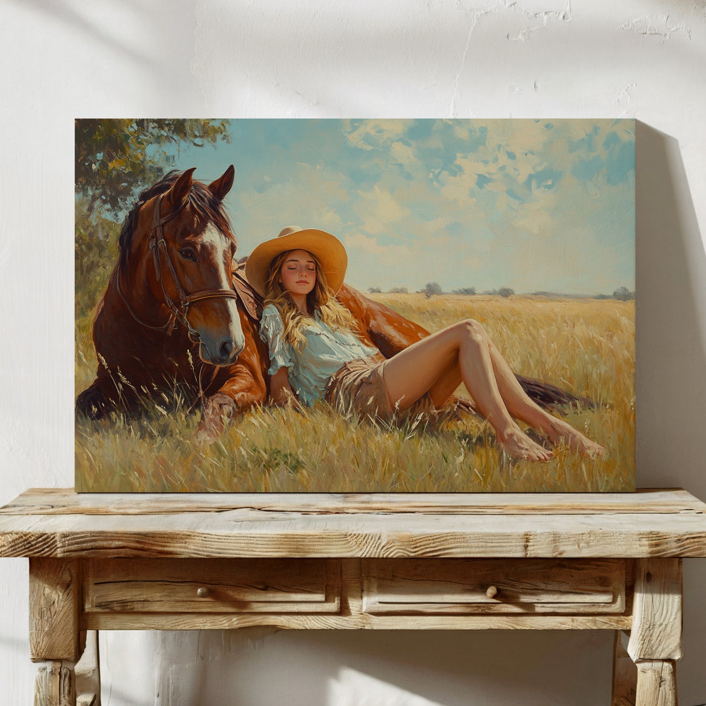 Cowgirl Daydream in Summer Grass