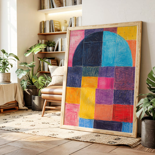 Colors Dance Through City Windows