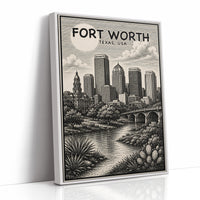 Fort Worth in Woodcut