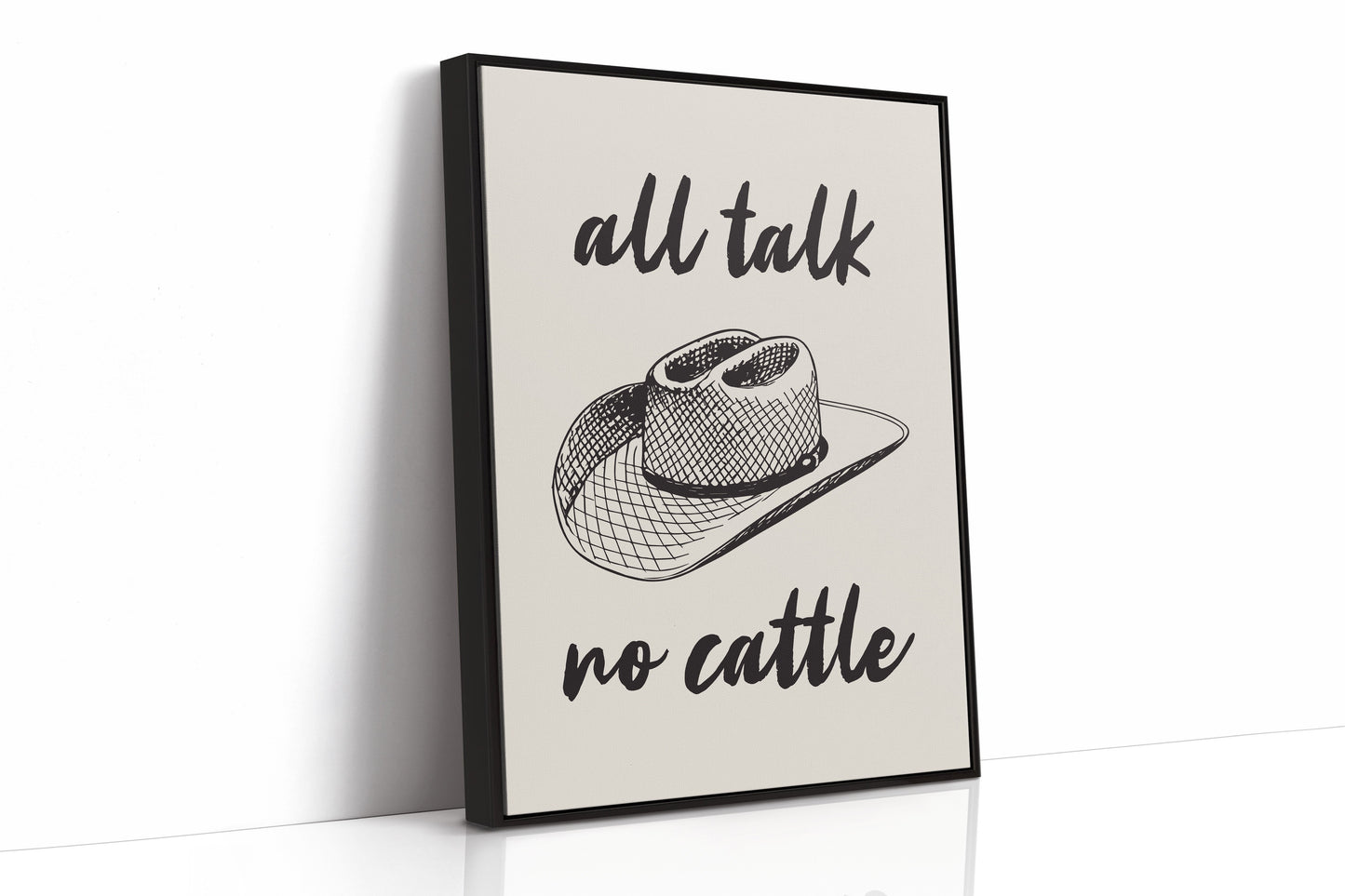 Cowboy Wisdom On Cream Canvas