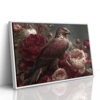 Hawk Nestled Among the Roses