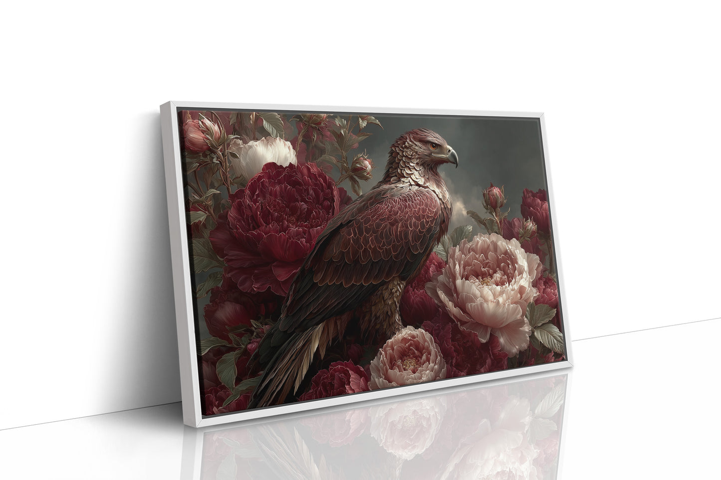 Hawk Nestled Among the Roses