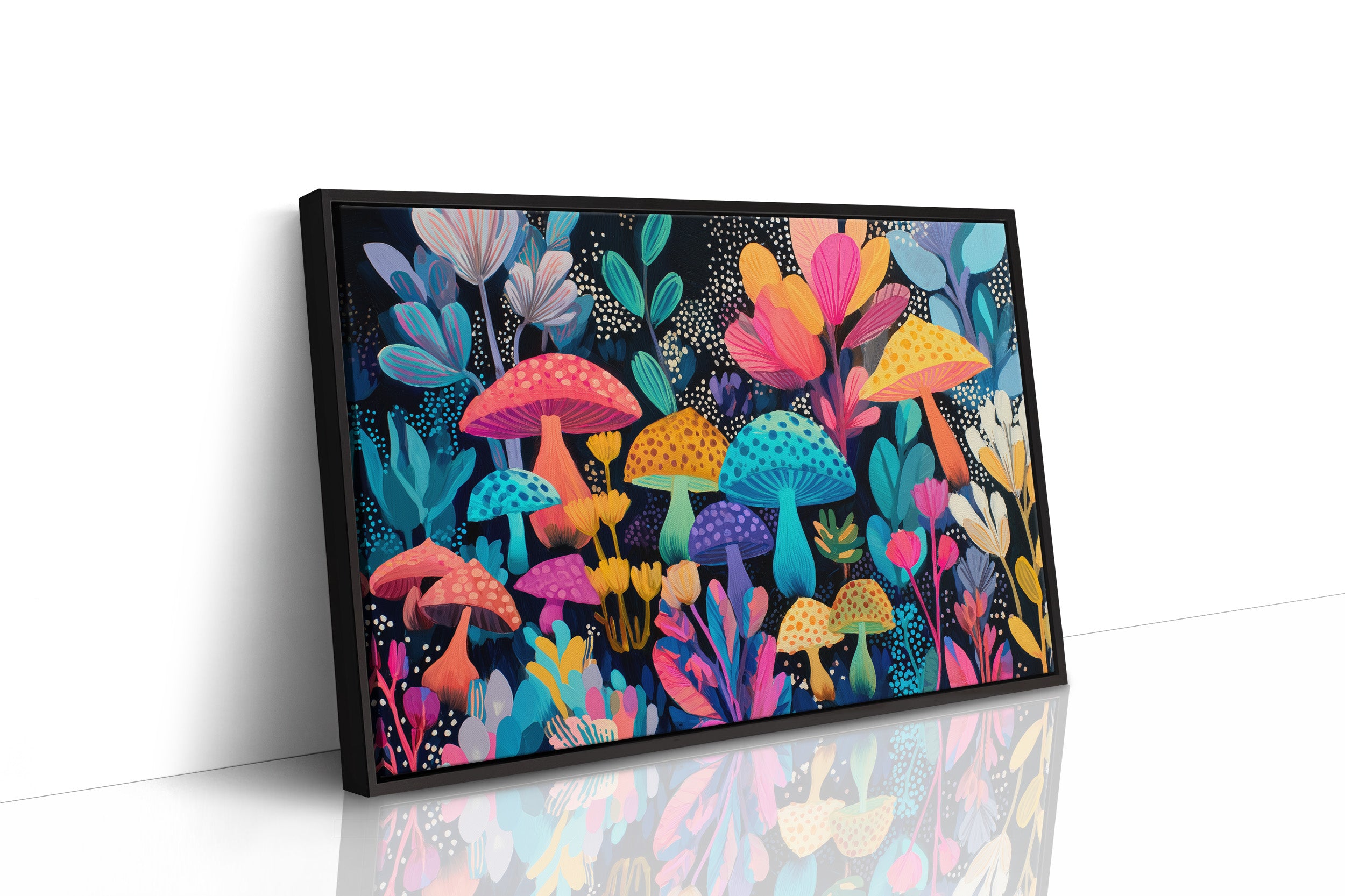 Midnight Garden's Neon Mushroom Ballet