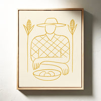 Golden Harvest In Simple Lines