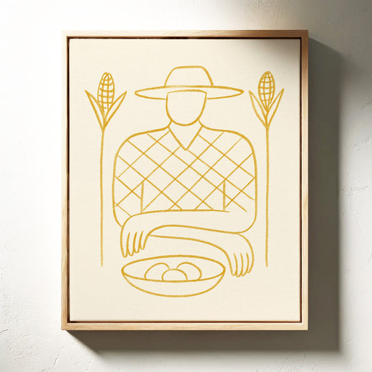 Golden Harvest In Simple Lines