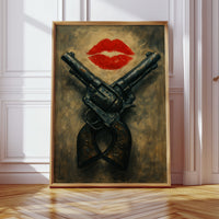 Kiss Kiss Bang Bang Western Print