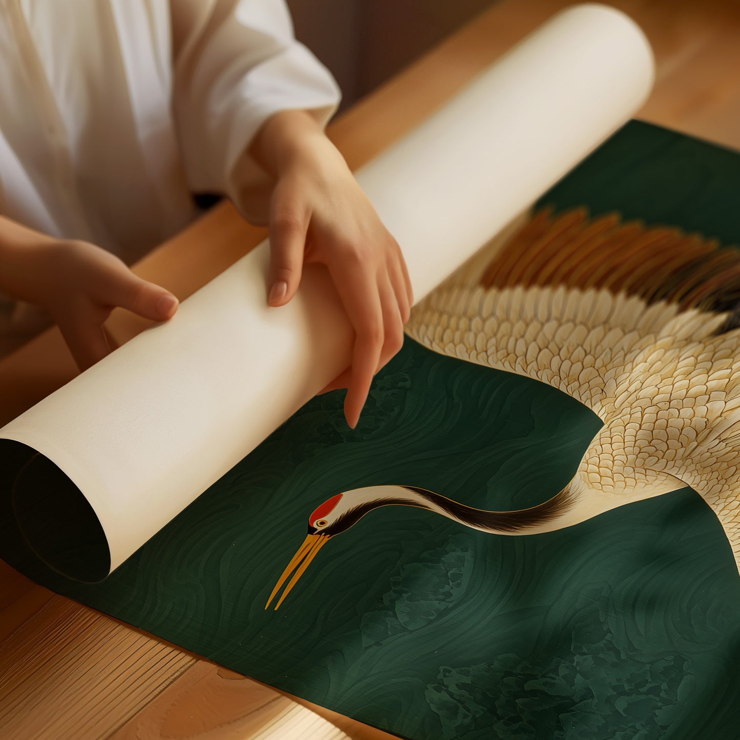 Noble Wings Against Emerald Depths