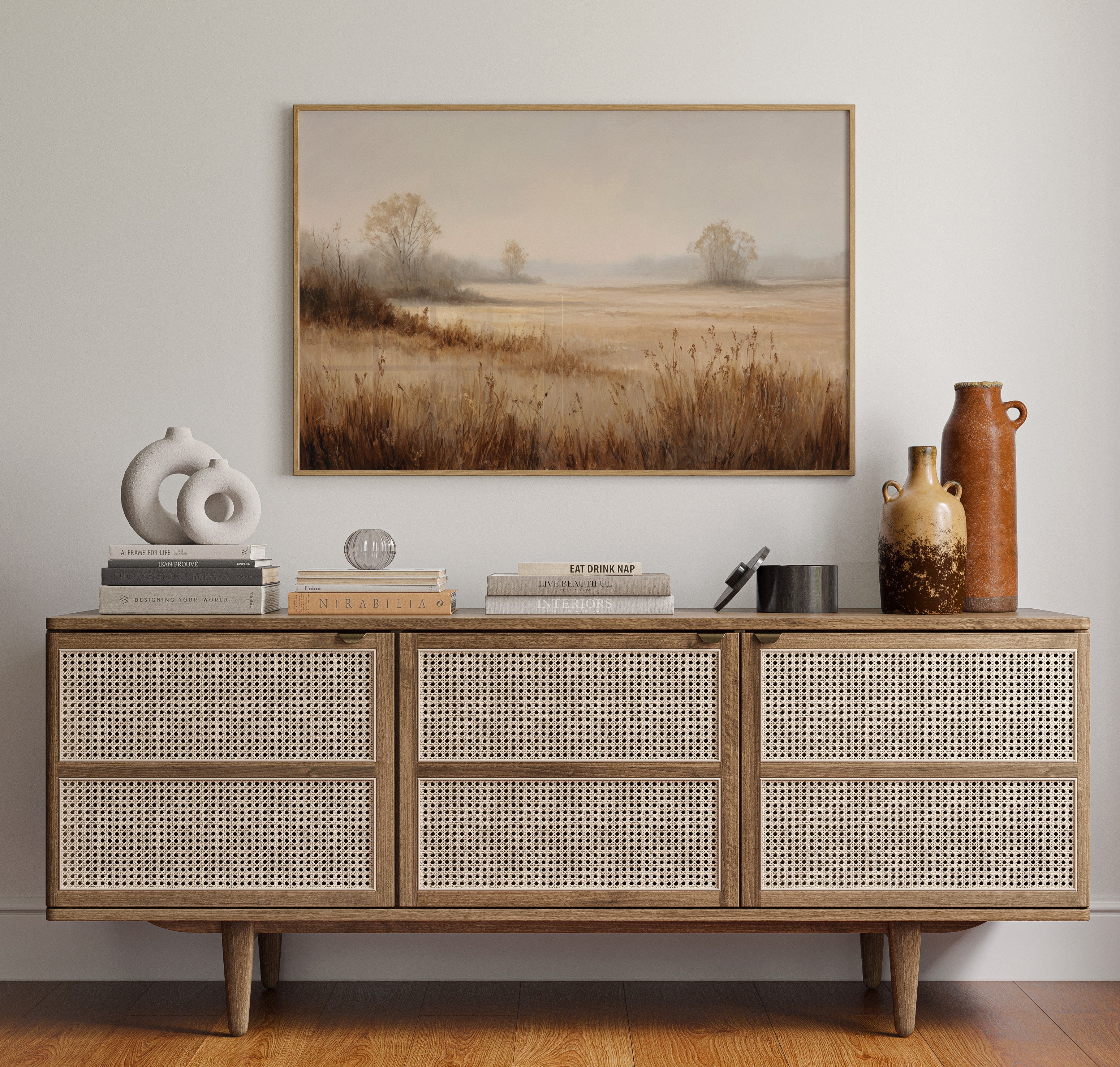 Morning Mist Paints Prairie Gold