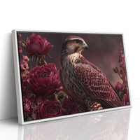 Falcon Among Garden Roses