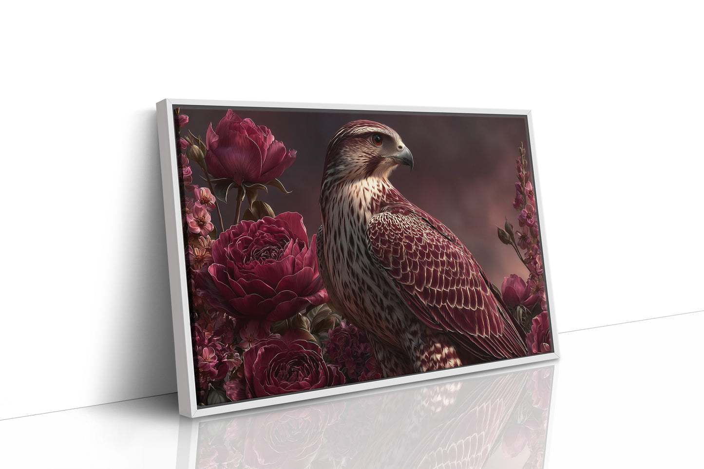 Falcon Among Garden Roses