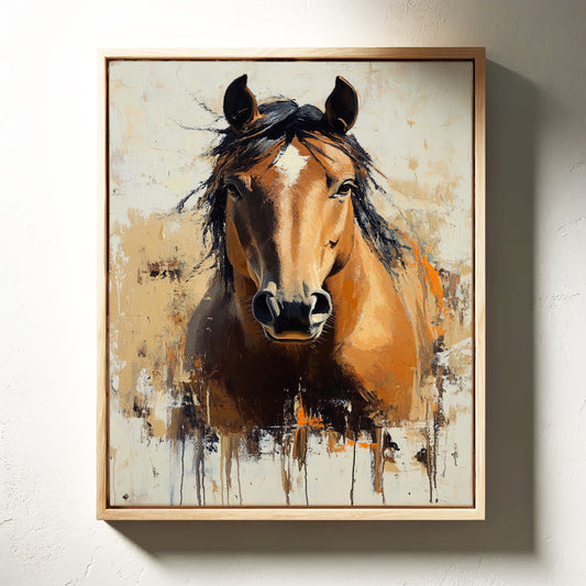 Golden Mare with Wild Mane
