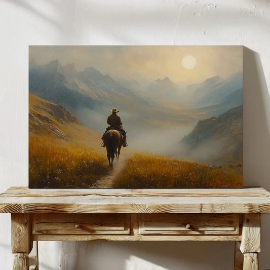 Cowboy at Sunrise in the High Country