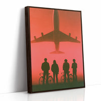Kids Watch Jet Fly Overhead
