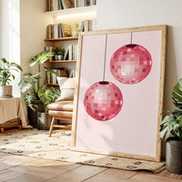 Rose Disco Spheres Catch Morning Light