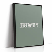 Howdy Western Minimalist in Green