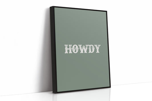 Howdy Western Minimalist in Green