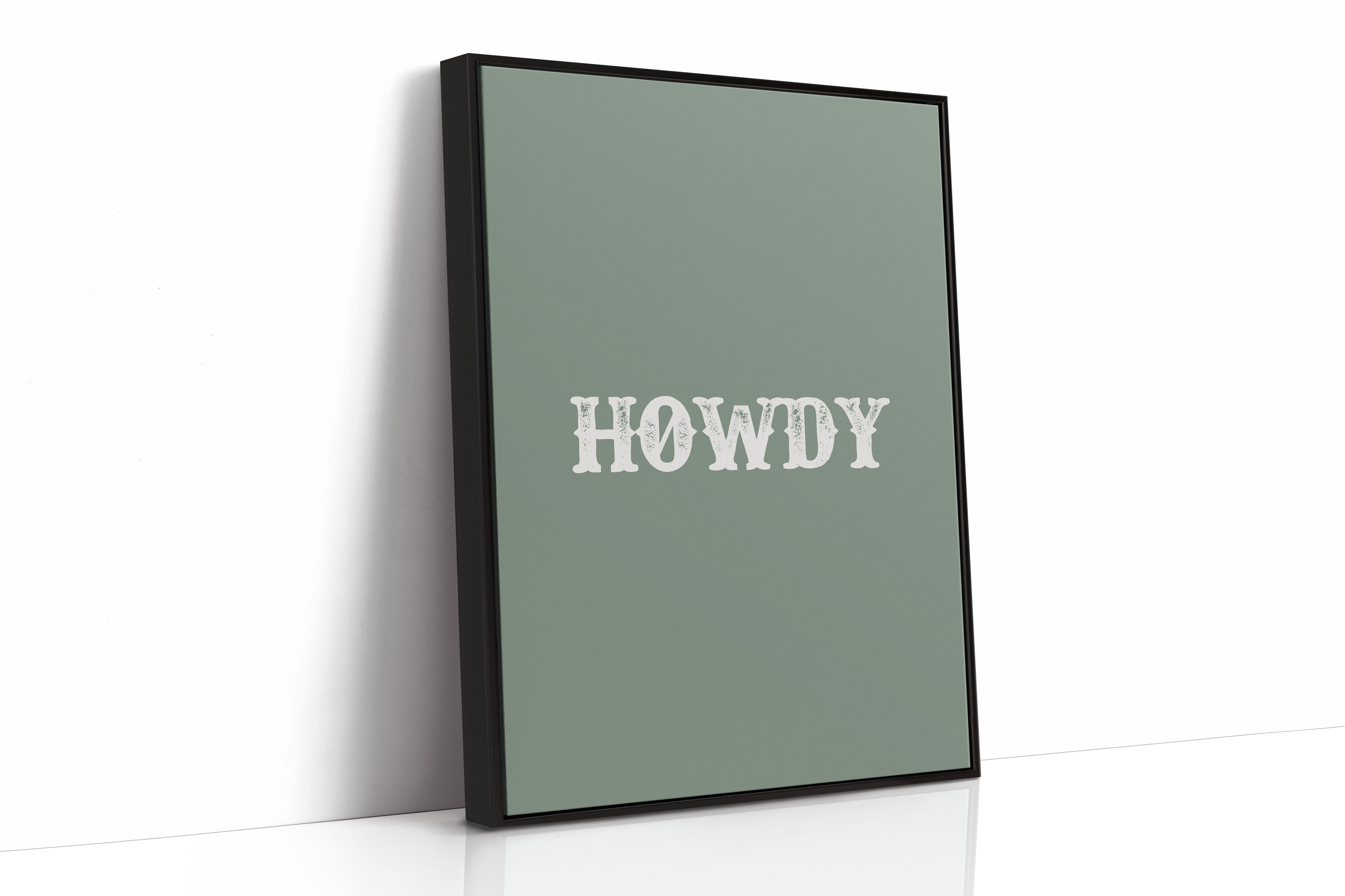 Howdy Western Minimalist in Green