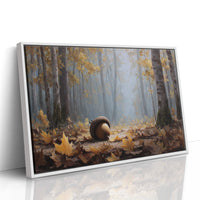 Giant Acorn Rests Among Birch Trees