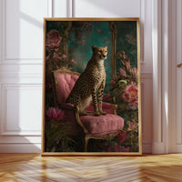 Regal Gaze Amidst Floral Splendor