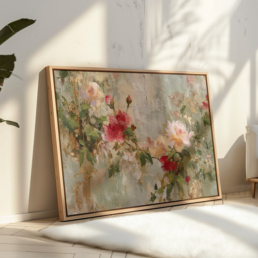 Petals Paint the Silent Wall