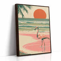 Flamingo Sunset Retro Escape
