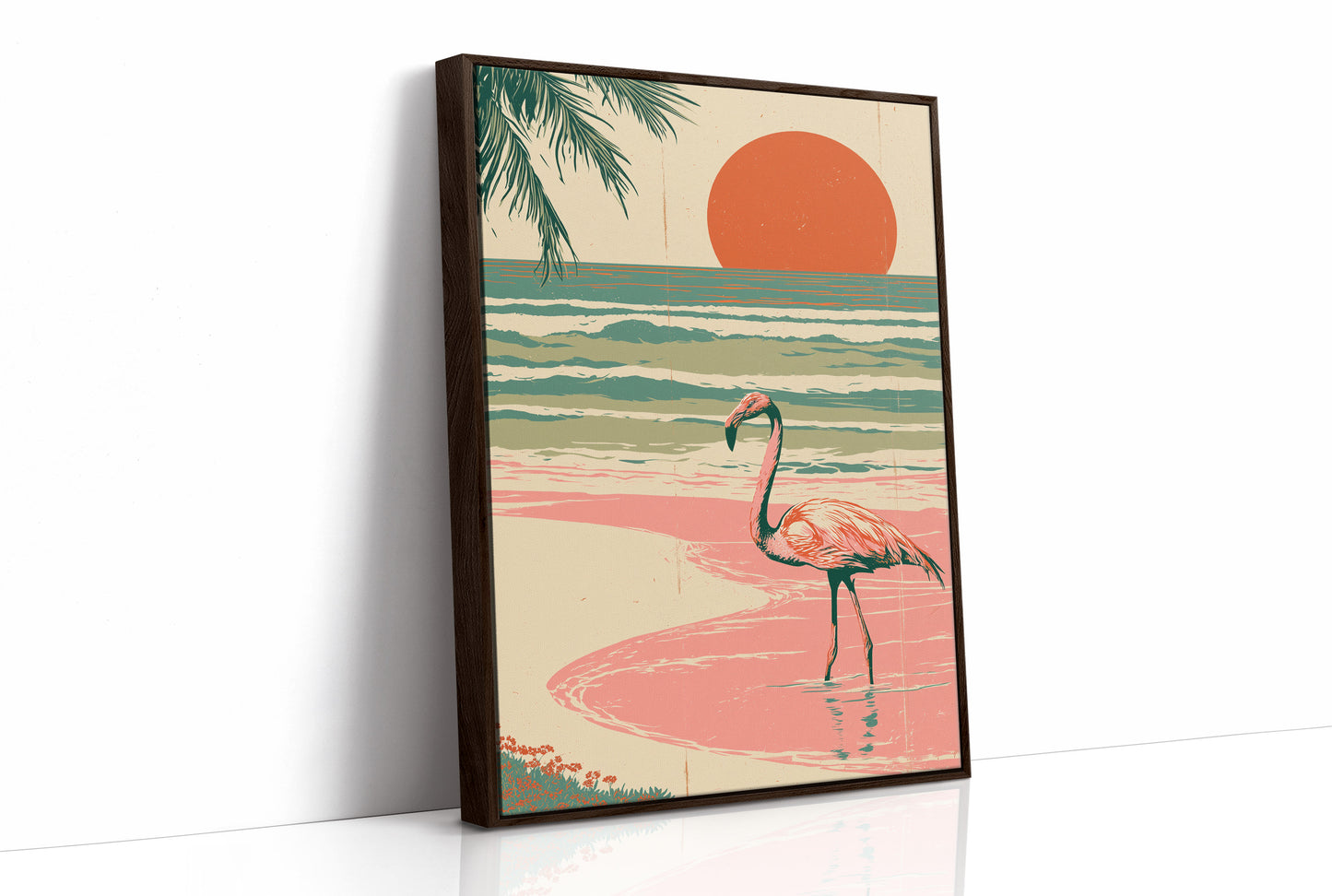 Flamingo Sunset Retro Escape