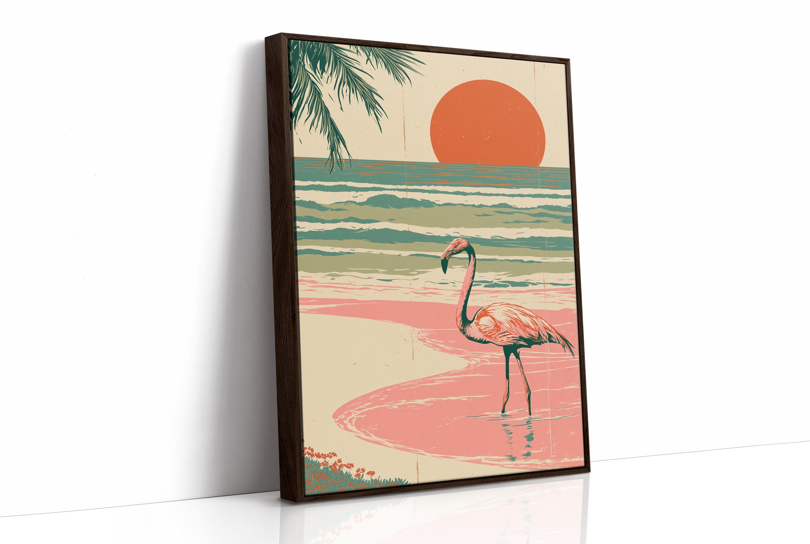 Flamingo Sunset Retro Escape
