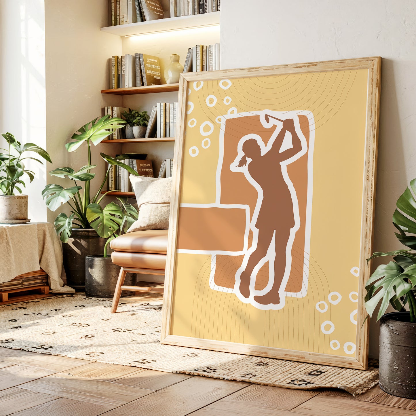 Copper Notes Float Through Golden Air