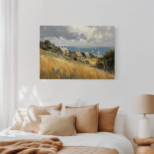 Sailboats Dance Past Golden Hills