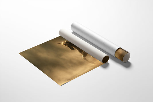 Mythic Gallop Through Golden Dust