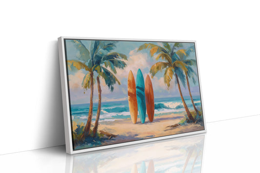 Surfboards Await Turquoise Tides