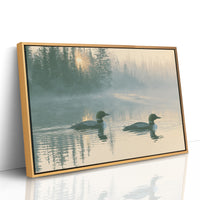 Loons, Misty Dawn Ripples