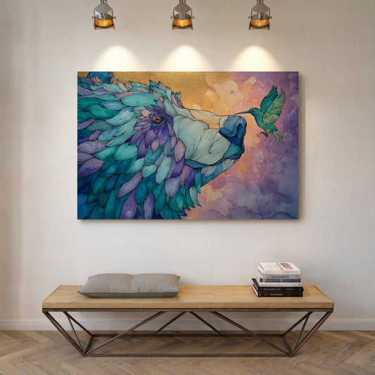 Bear And Hummingbird Share Dawn's Song