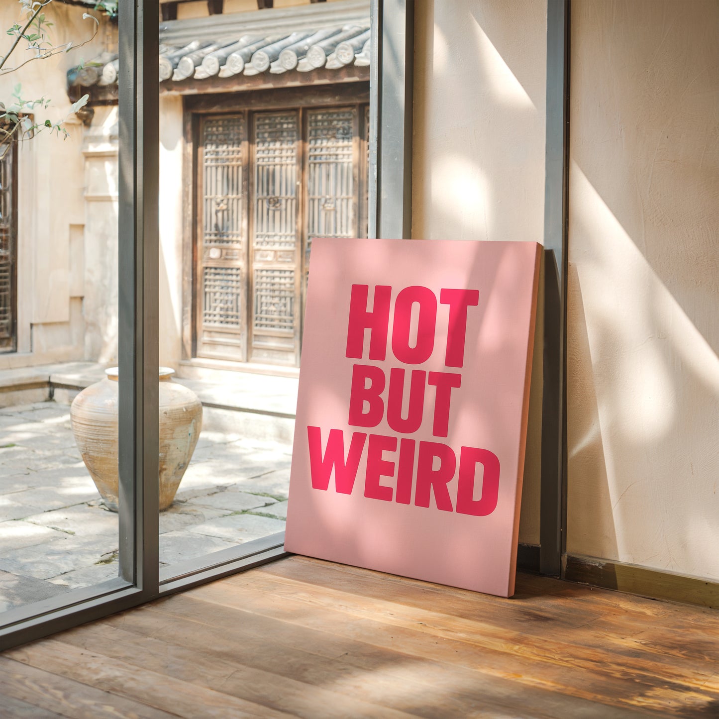 Hot But Weird Bold Pink Wall Art