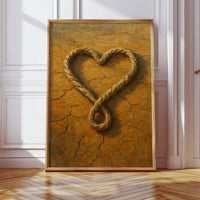 Lassoed Heart Western Rope Art