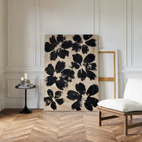 Japanese Ink Floral Print – Bold Brushstroke Blossom Wall Art
