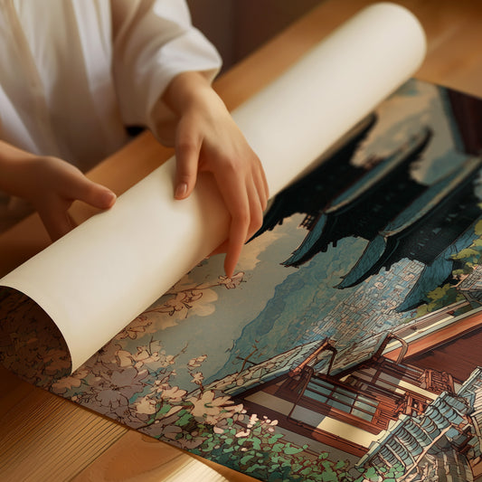 Cherry Blossoms Crown Ancient Streets