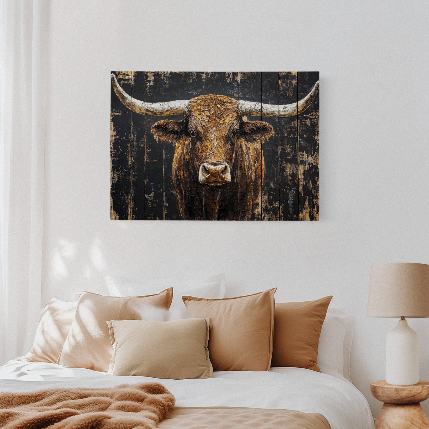 Highland Cattle Wears Autumn's Crown