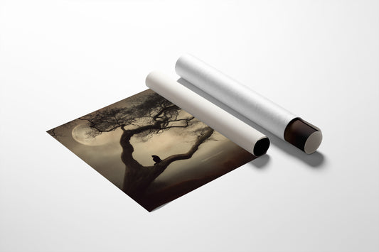 Ancient Oak Meets Moonlit Solitude