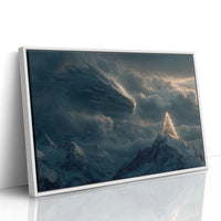 Ice Dragon Over Winter Peaks