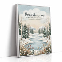 Peace Like a River: Winter Scripture Print