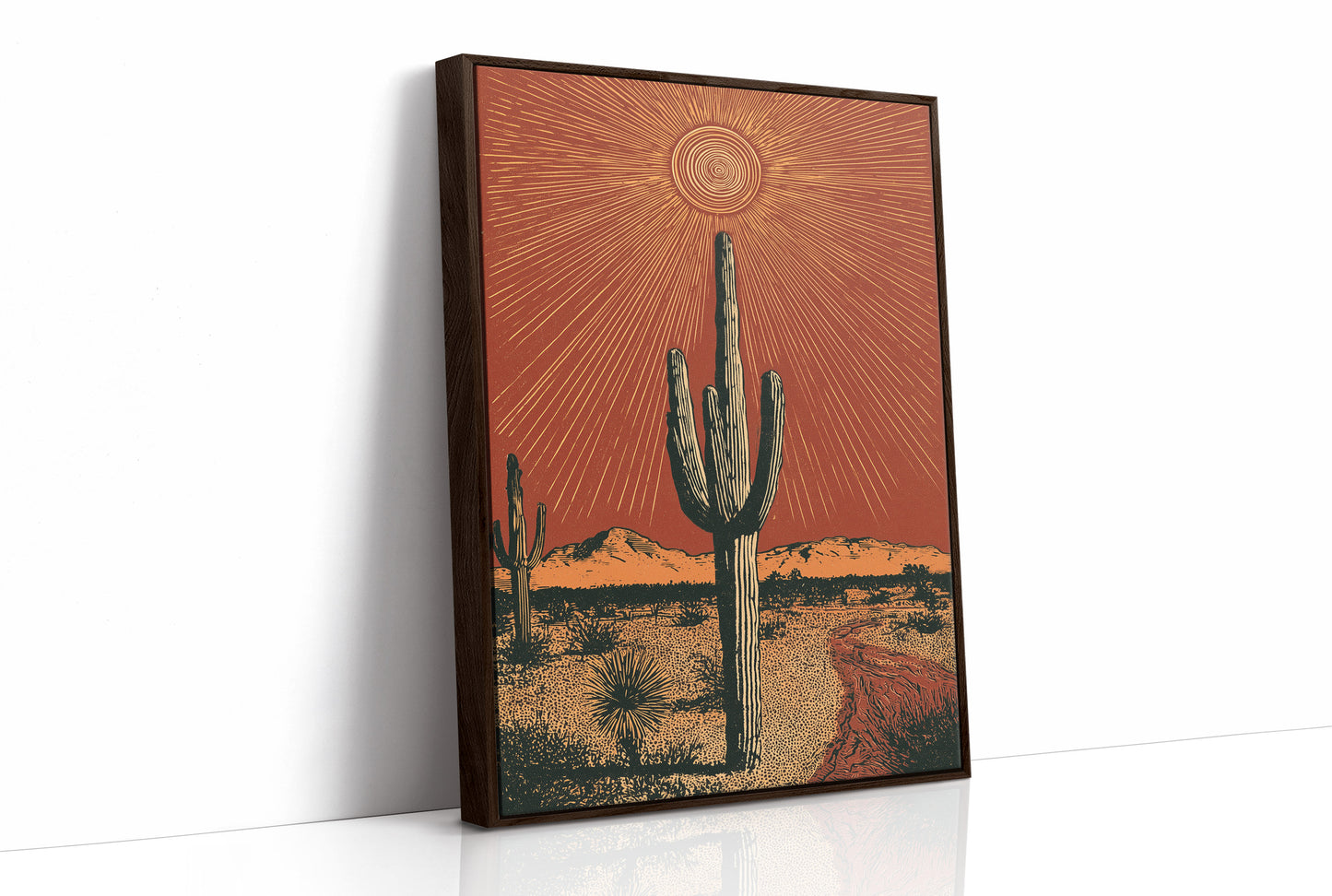 Saguaro Under Radiant Sun